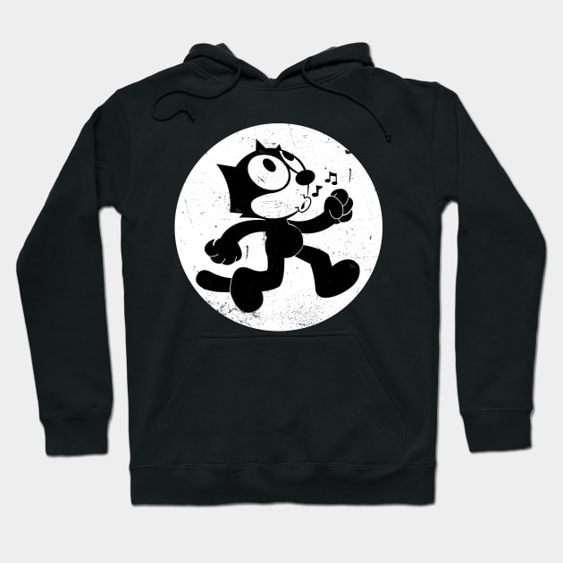 Felix The Cat Walking Whistle Hoodie by technofaze